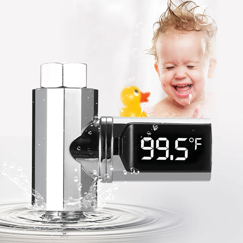 

LED Screen Temperature Indicator Silicone Washer Sensor Bathroom Accessories Set