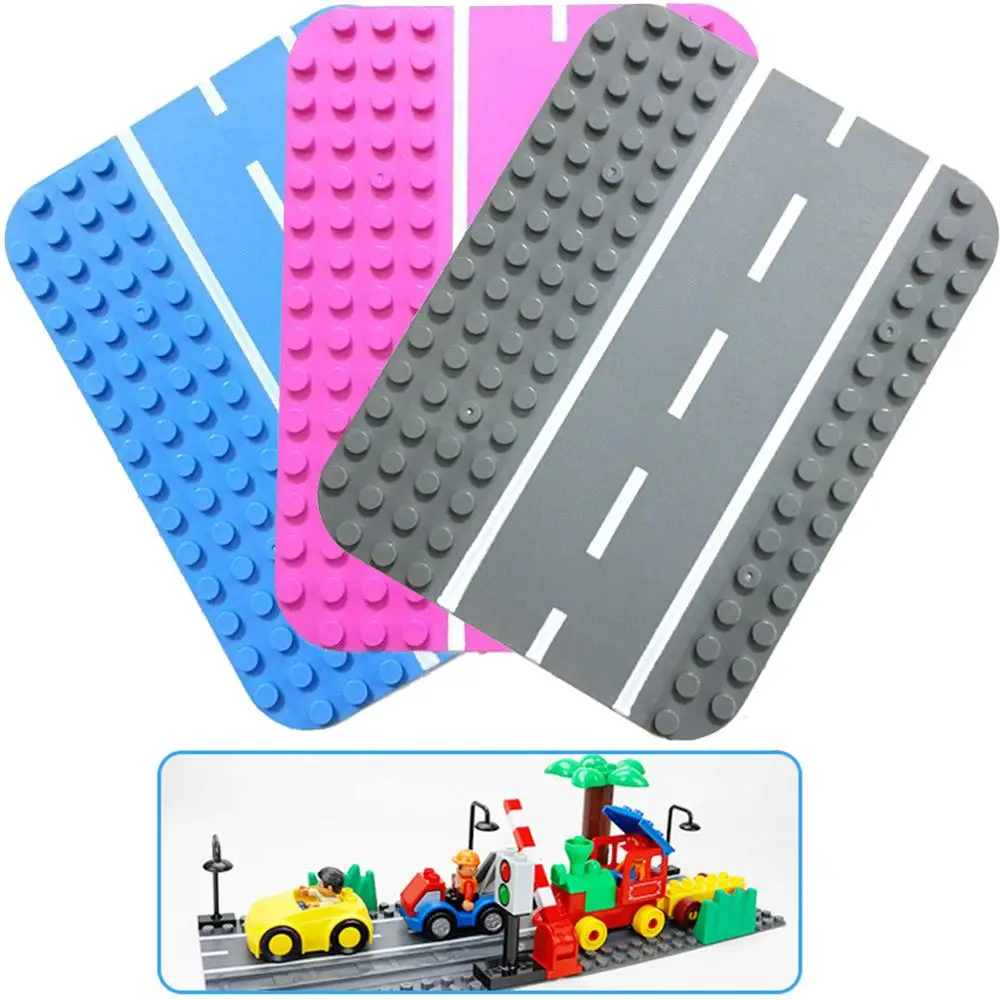 Legoings duploe baseplate Bricks compatible Legoed City Road Street Baseplate Building Blocks Toys For childrens Christmas gifts