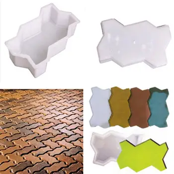 

2Pcs Wave Shape Plastic DIY Manually Pavement Mold Garden Road Concrete Stepping Driveway Stone Mold Patio Maker Gardening Brick