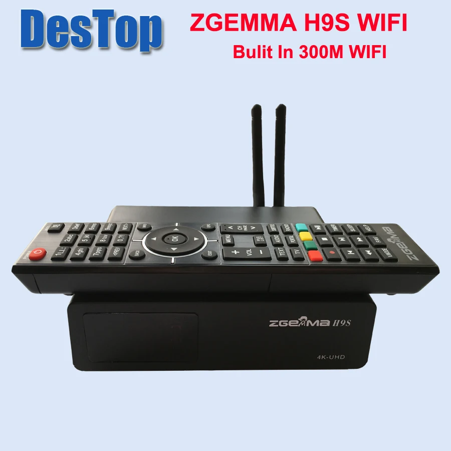 Zgemma Star 1 шт./лот ZGEMMA H9S bulit in 300M wifi DVB S2X Multistream 4K UHD поддержка спутникового ресивера