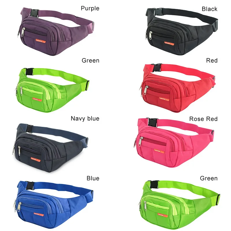 Puimentiua 6 Colors New Unisex Waist Pack Men Women Fanny Pack Bum Bag Travelling Phone Money Pouch Banana Bags Female Belt Bags