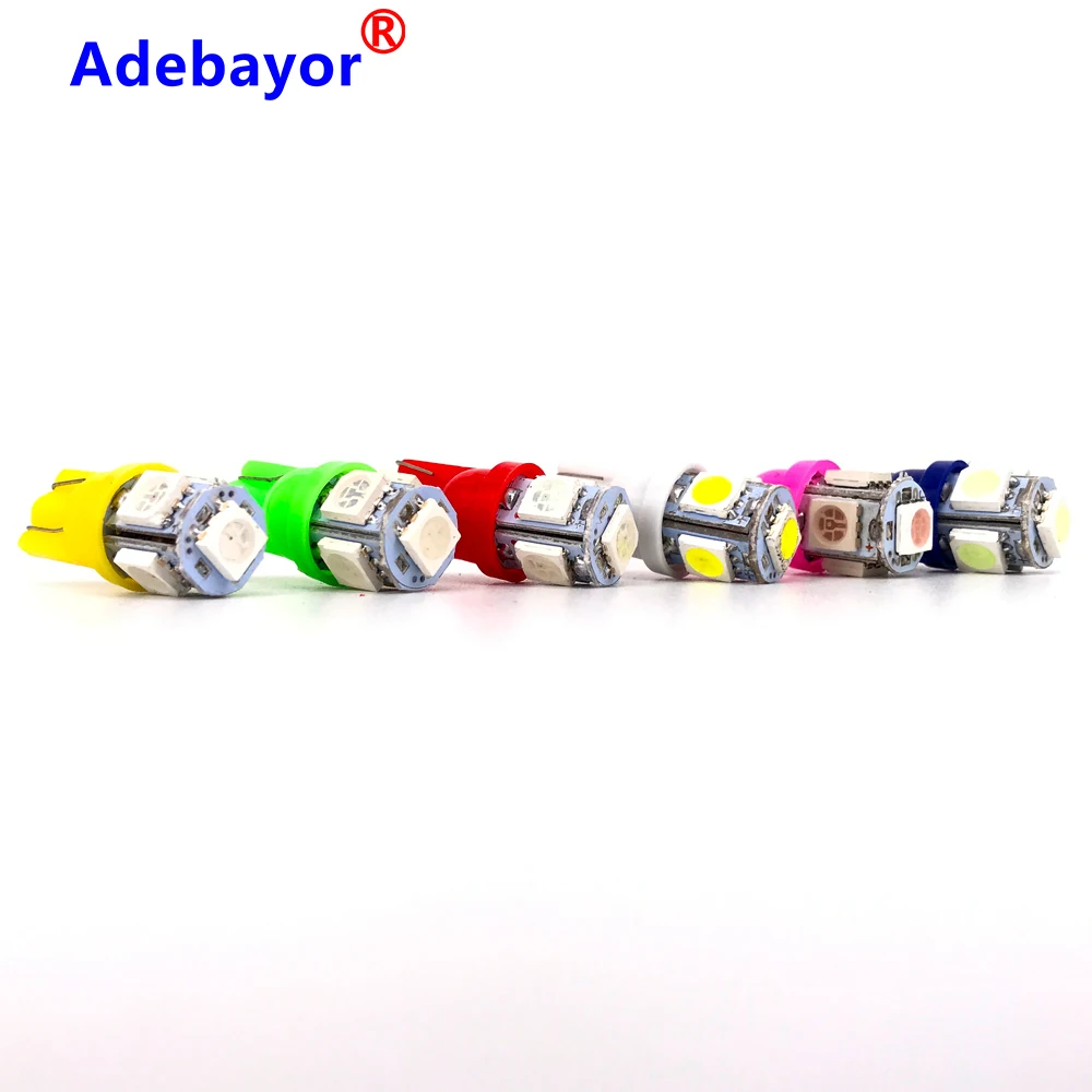 100 шт. Оптовая Продажа T10 5 SMD 5050 W5W 194 501 светодиодный автомобильный зазор