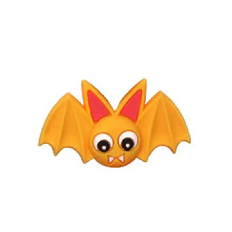 Bat Orange Чип и Дейл 5 шт Хэллоуин DIY Силиконовые Прорезыватели для зубов эльф летучая мышь дизайн Детские Прорезыватель для зубов сенсорные Мультяшные бусины Прорезыватель без BPA игрушки - Цвет: Bat Orange