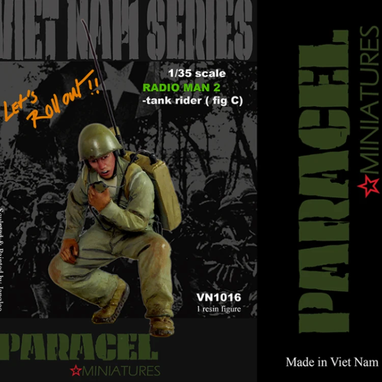 1/35 NVA Tank rider Fig C (radioman) полимерная модель солдата GK Вьетнамская война разобранный и