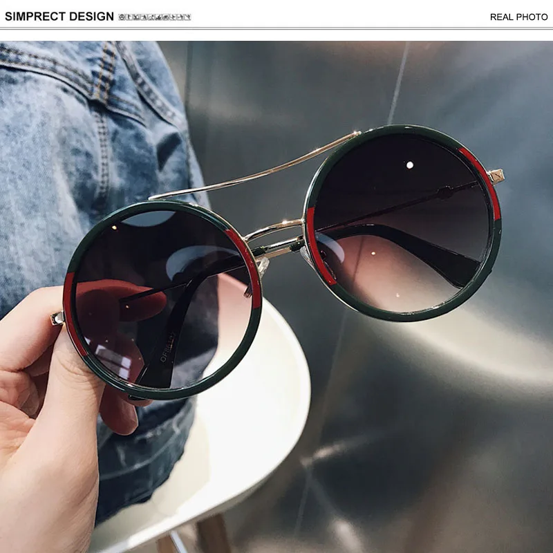SIMPRECT Vintage Round Sunglasses Women 2020 Retro Luxury Brand Designer Sun Glasses High Quality Shades For Women|Женские