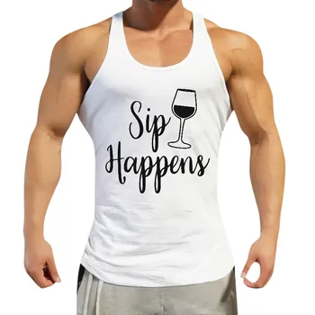 

Men's Fitness Tank Tops Hot Plus Size Letter Print Sleeveless Tight-drying Pullover Spring Summer Fashion Casual Chaleco YL5