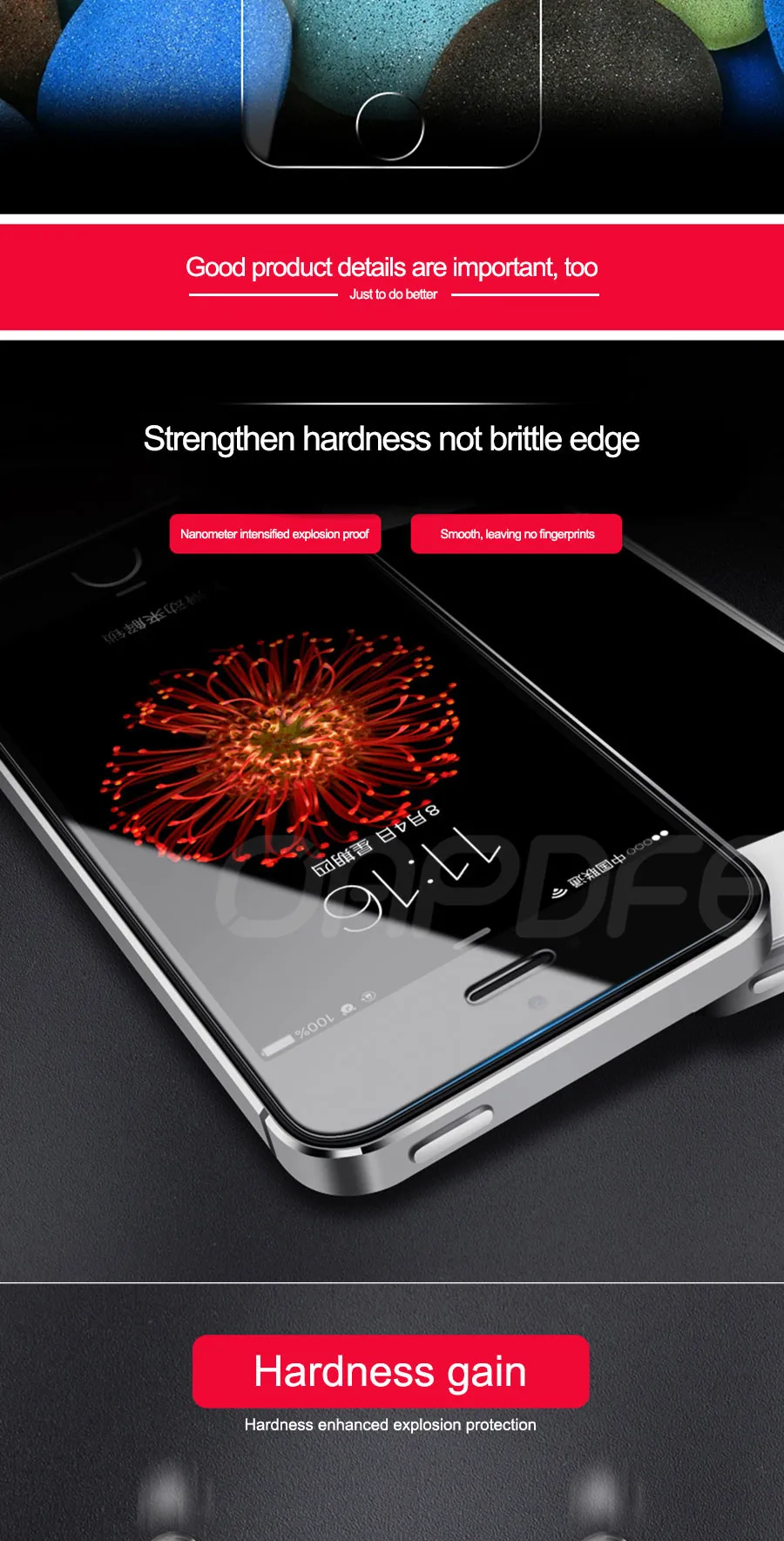 Защитное закаленное стекло для Apple iPhone 5S, 5, SE, 5C, защита экрана 9 H, Защитная пленка для защиты от взрыва, iPhone 5S, SE, 4S, 5