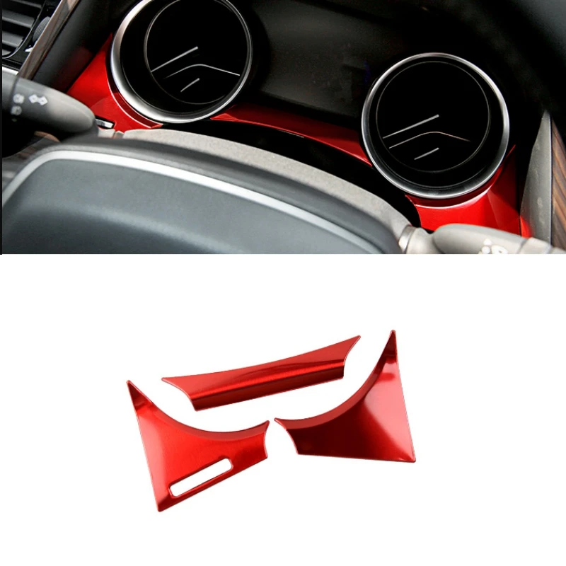 Красная сталь Передняя панель приборной панели метр Декор Внутренняя дверь аудио динамик рамка Накладка для Toyota Camry