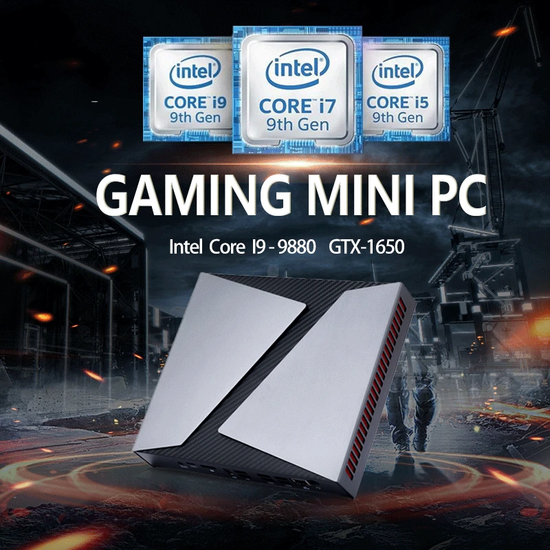 Игровой мини-ПК Intel Core I9 9880H NVIDIA GeForce GTX 1650 4G HDMI DP Windows10 Pro настольный компьютер 2 * DDR4 AC