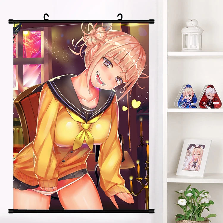 Японское Аниме Boku no My Hero Academy Himiko Toga Настенная роспись настенный плакат Otaku коллекция домашнего декора искусство
