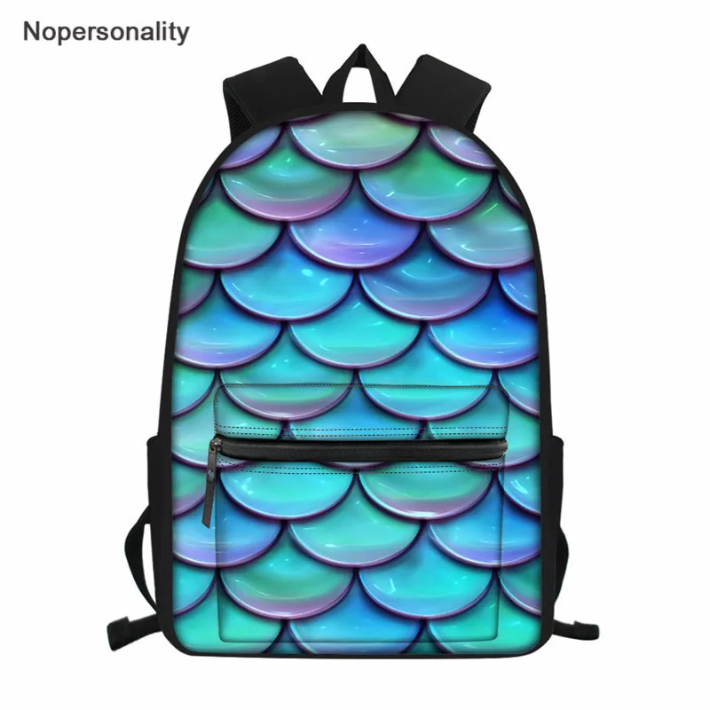 Nopersonality школьная сумка русалки для девочек красивый женский рюкзак Mochila Подростковая Детская школьная книга сумки - Цвет: L4852Z58