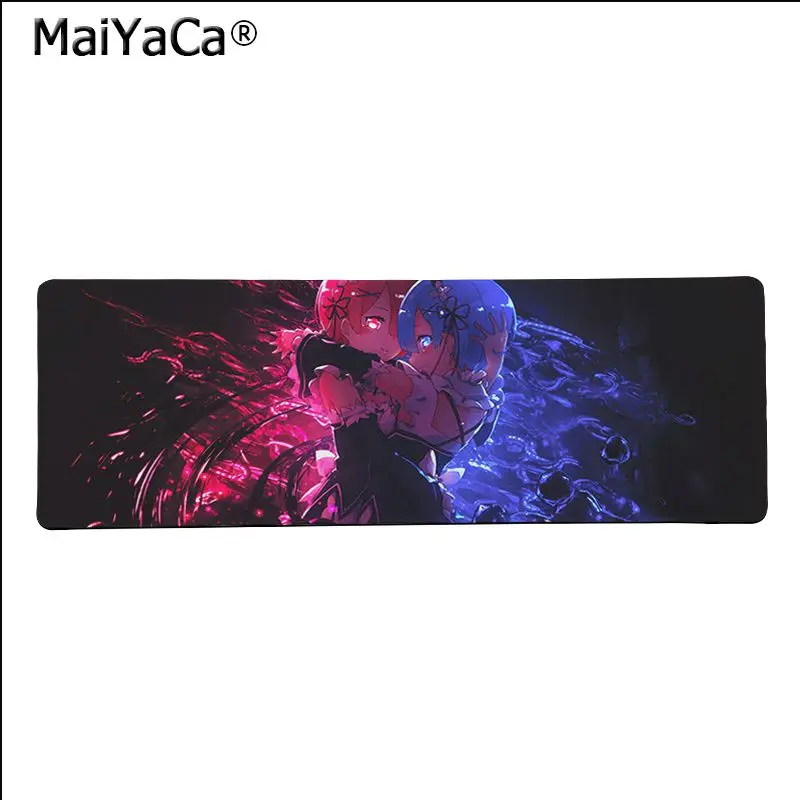 Lock Edge 40X90cm Maiya высокое качество Rem Re Zero красивый коврик для мышки в стиле аниме большой коврик для мыши клавиатуры коврик - Цвет: Lock Edge 40X90cm