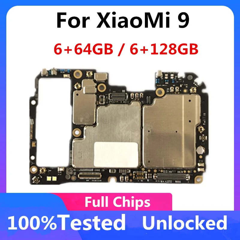 Материнская плата для Xiaomi Mi9 Mi 9 оригинальная разблокированная 6 + 64 Гб 128 ГБ