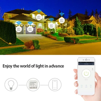 

WIFI Smart Switch Concealed Smart Switch Remote Wireless Switch Module Suitable for Amazon Alexa Google Assistant(3Pcs)