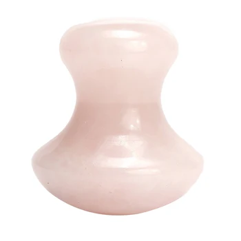 

Rose Quartz Mushroom Massage Stone Crystal Jade Body Facial Eye Scraping Stone Beauty Health Care Tool