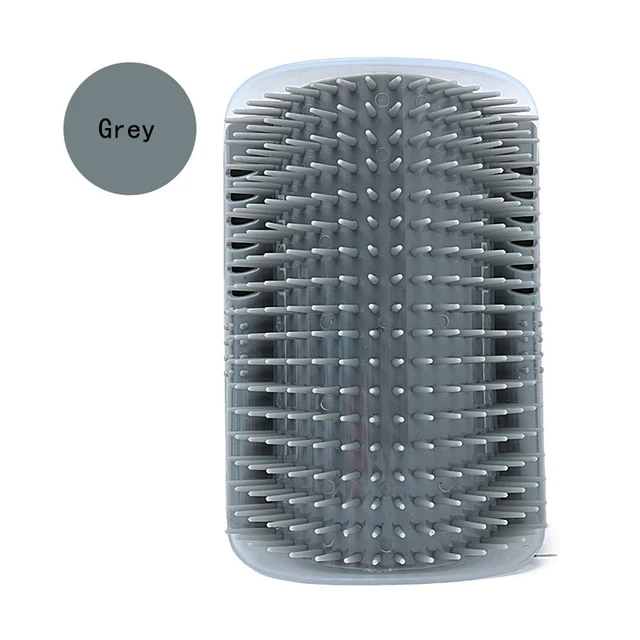 Cat Massage Brush Pet Cat Brush Corner Self Groomer Comb With Catnip Cat Rubs Cleaning Self Tickling Comb  Cat Supplies Pet Comb Grey