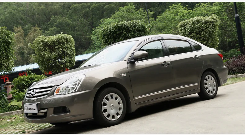 От 2012 до для nissan sylphy, отделка корпуса из нержавеющей стали, боковая прокладка для двери, декоративные аксессуары против царапин