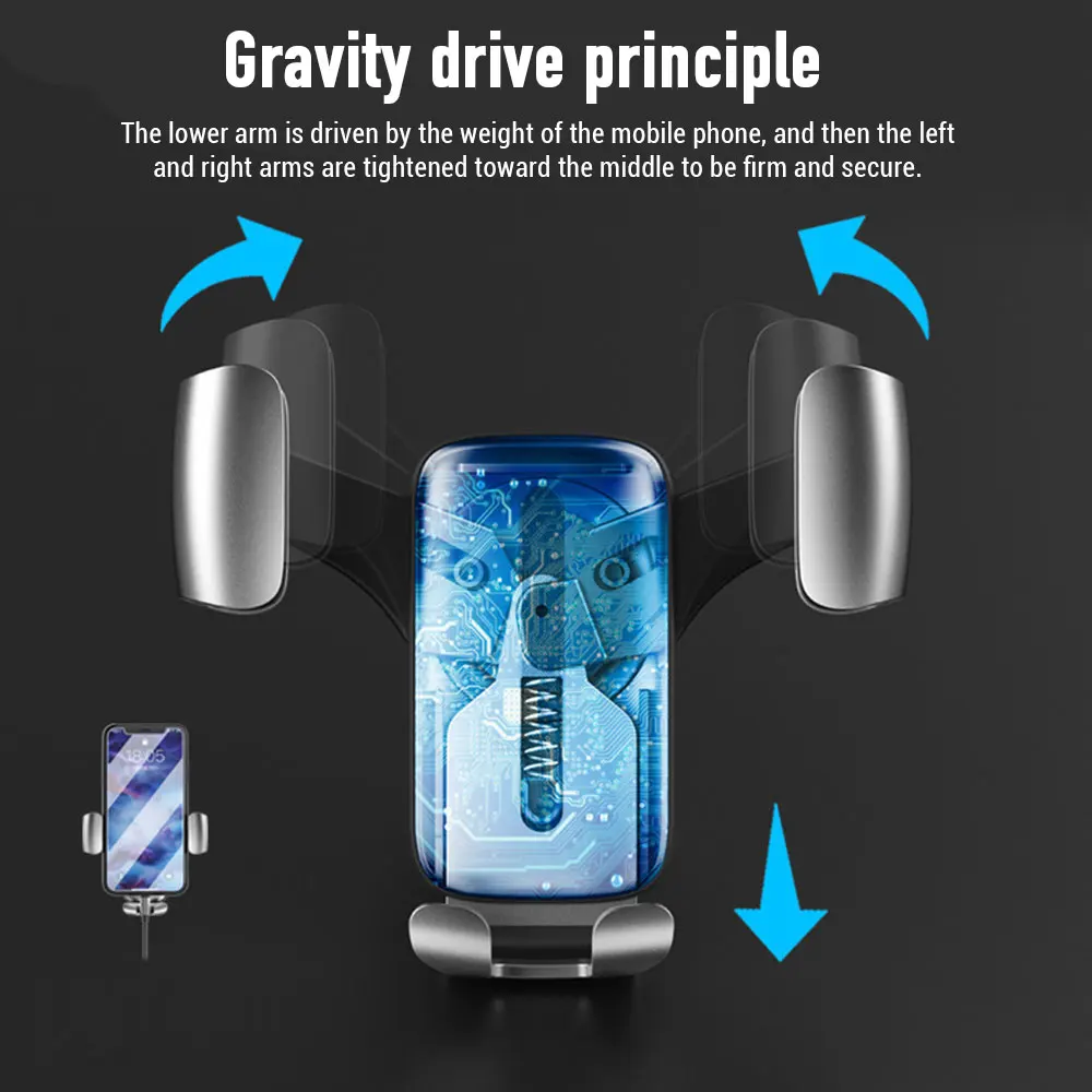 NORTHFIRE Gravity автомобильный телефон подножка; алюминиевый сплав держатель телефона Подставка вентиляционное отверстие выход кронштейн для iPhone 11 Pro Max samsung