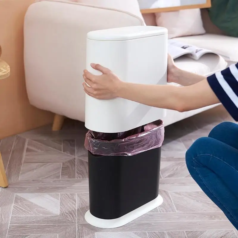Домашний пресс-тип флип-крышка мусорное ведро для мелочей для офиса дома