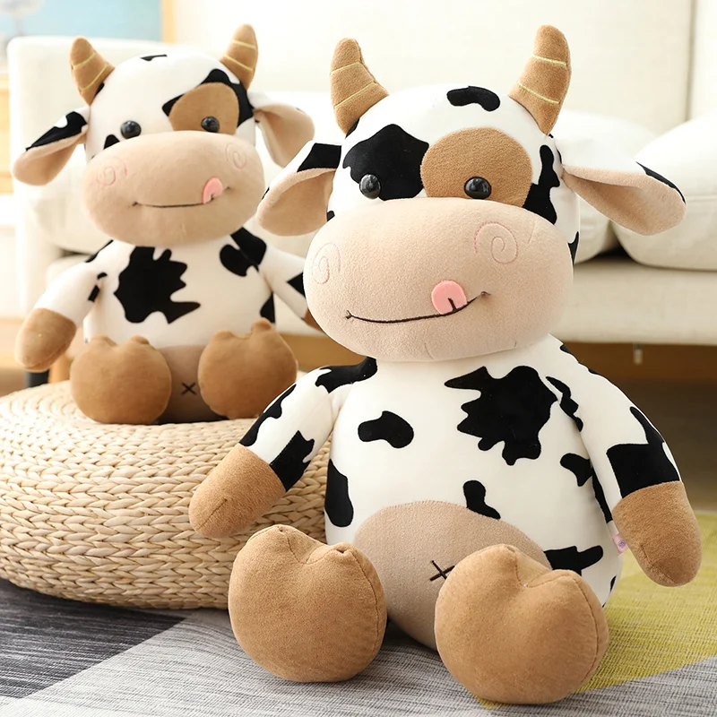 Plush Cow Toy Cute Cattle Plush Stuffed Animals Cattle Soft Doll Toys Birthday Gift