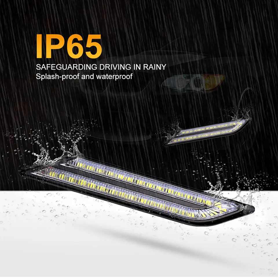 Nlpearl 2x33 SMD дневные ходовые огни для автомобиля, светодиодный, водонепроницаемый, супер яркий светодиодный модуль DRL, автомобильный светильник в сборе, автомобильный Стайлинг 12 В