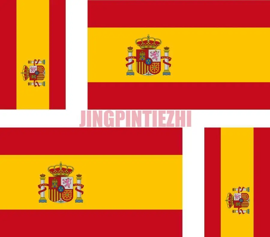4X Personality Car Sticker Adhesivo Adesivi Pegatina Sticker Vinilo Bandera Vinyl Moto Coche Espana Car Decal Decoration Laptop