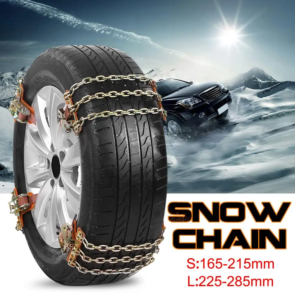 

Universial Car Snow Chains Tyre Tire Wheel Anti-skid Chain Adjustable Wear-resistant Steel Winter Use Ice Snow Mud Road Safety
