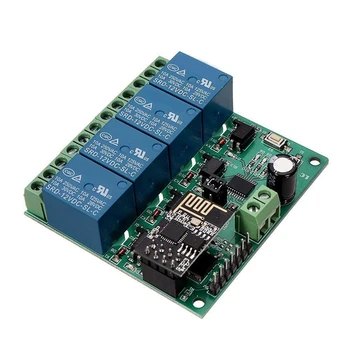 

12V ESP8266 Four Ways WiFi Relay IOT Smart Home Cepphone APP Remote Control Switch