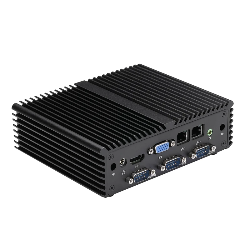 Мини-ПК Windows 10 8G 128G 4K HTPC Настольный компьютер для Intel J1900 четырехъядерный безвентиляторный HDMI VGA Dual Lan