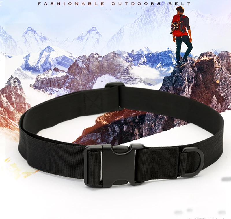 Men Belt Quality Nylon Insert Buckle Men's Belt Outdoor Tactical belt Military Canvas Belt Multifunctional Training Belt 110cm elastic belt for men