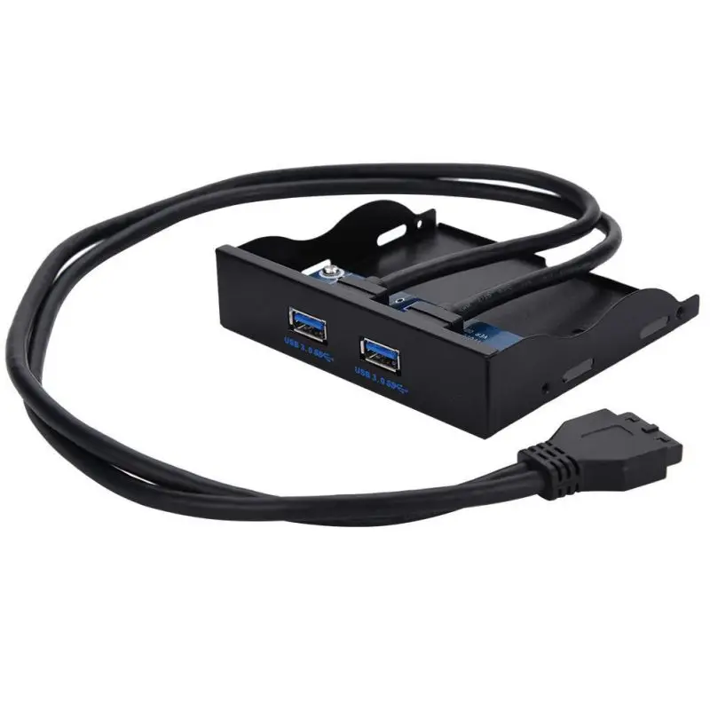

USB 3.0 Back Panel Expansion Bracket To 20-Pin Header 2 Port Cable For Desktop PC 3.5" Expansion Bay to 20-Pin MoBo Bracket Cabl