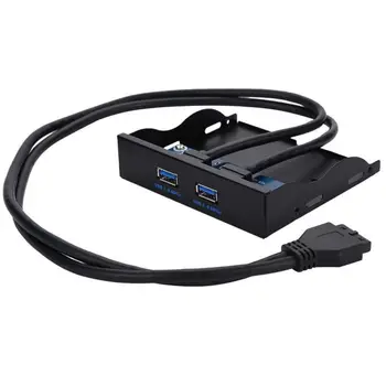 

USB 3.0 Back Panel Expansion Bracket To 20-Pin Header 2 Port Cable For Desktop PC 3.5" Expansion Bay to 20-Pin MoBo Bracket Cabl
