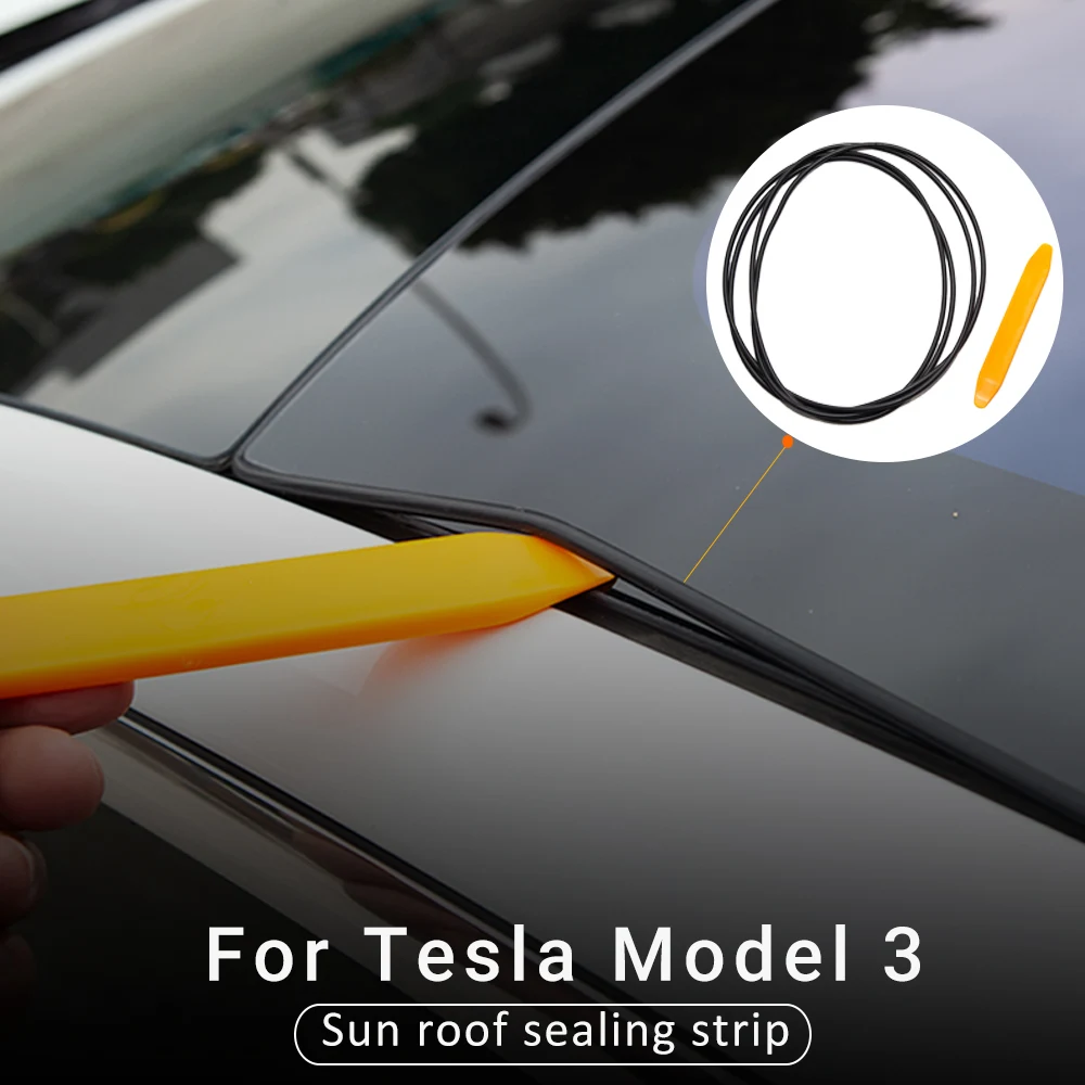 ForTeslaModel3WindshieldRoofWindGuardNoiseLoweringReduction