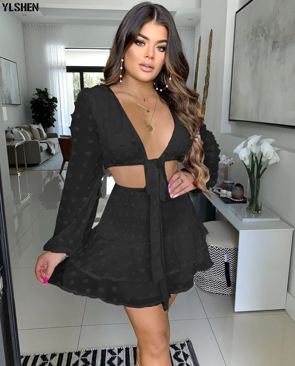 African Dresses for Women Dashiki Mesh Skirt Set African Clothes Bazin Robe Africaine Femme Elegant Ankara Dress Africa Clothing 02