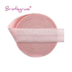 Sparkling Satin Elastic Ribbon for Crafts and Accessories - 3/4 Width, Multiple Lengths Available (Pearl Pink)