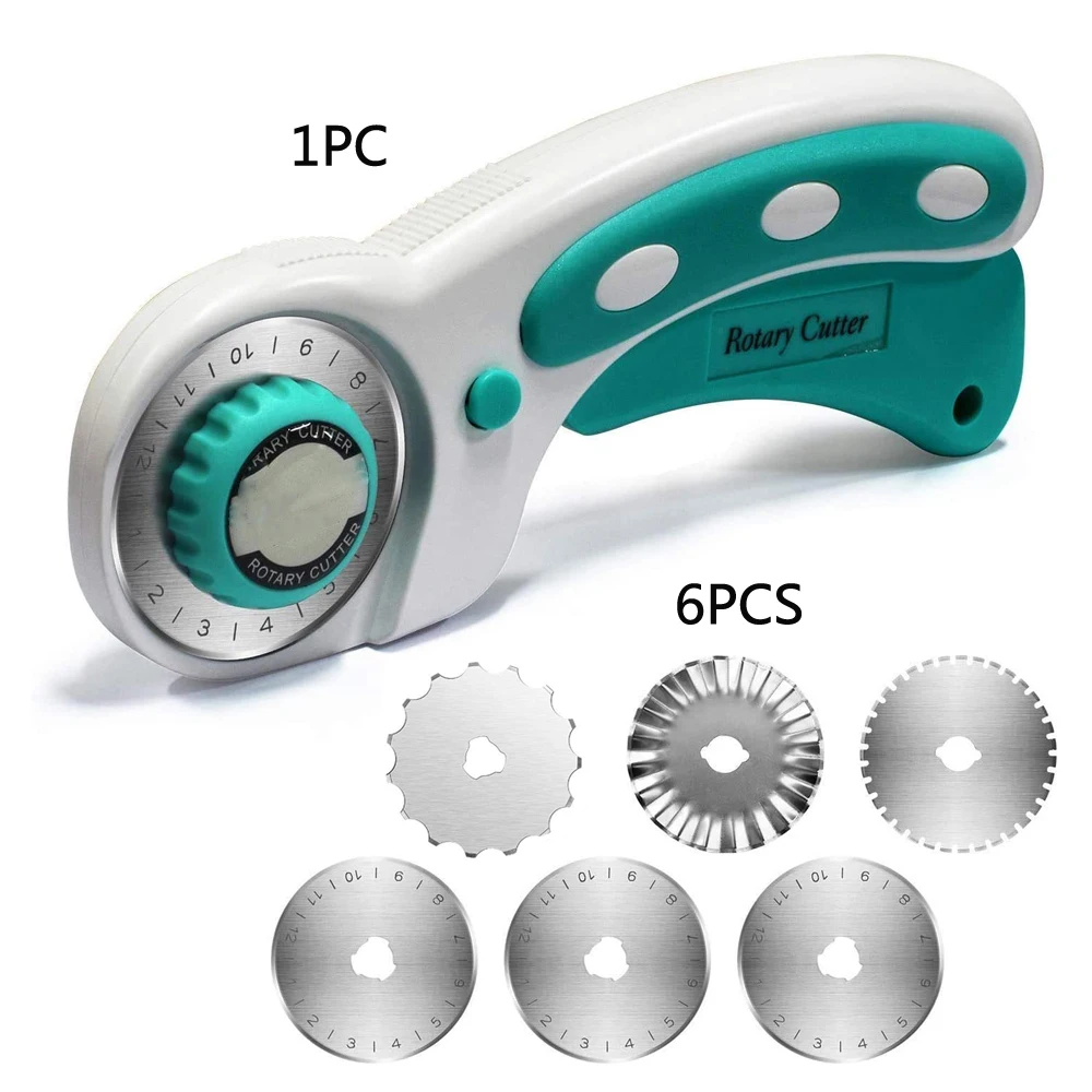 45mm Round Rotary Cutter with 5PCS Rotary Cutter Blades Safety