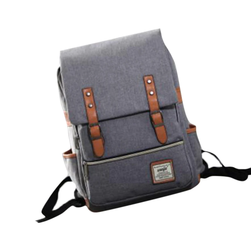 Fashion Laptop Backpack Women Bags Men Travel vacancy Backpacks Retro Casual Bag School Bags For Teenager - Цвет: grey