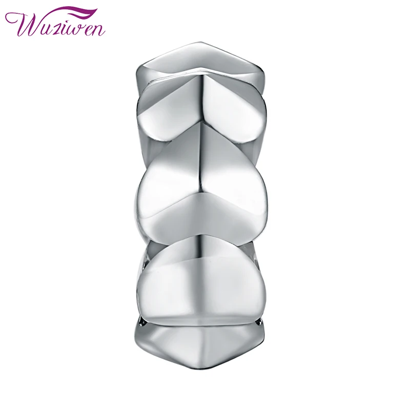 Wuziwen Round Heart Shape Black 925 Sterling Silver Charm Beads For Women European Bracelet Necklace DIY Jewelry Making 1B0075 | Украшения