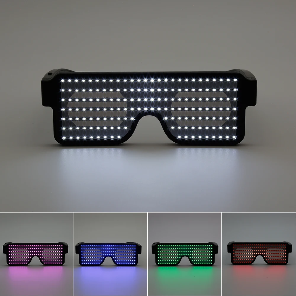 Быстрая вспышка Led неоновые очки для вечеринки USB зарядка светящиеся очки рождественское освещение концертов игрушки Rave рождественские украшения