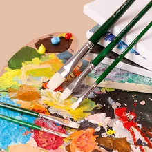 Акриловая масляная краска щетина масляная кисть деревянная ручка Акварельная кисть для рисования, ручка масляная Акриловая картина художественные Кисти