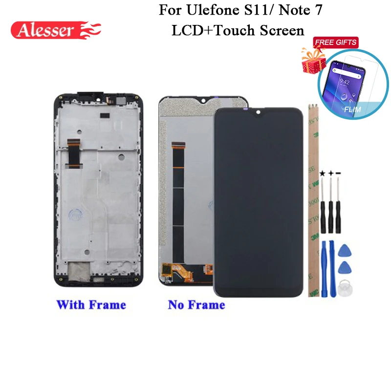 Alesser для Ulefone Note 7 ЖК дисплей и сенсорный экран с рамкой в сборе запасные части +
