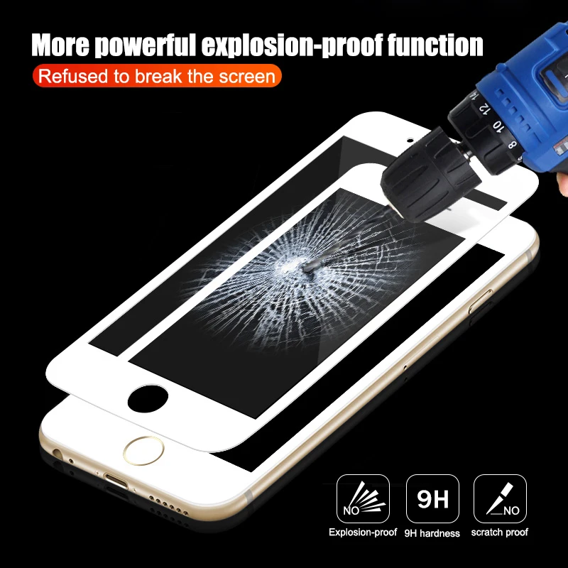 500D полное покрытие из закаленного стекла для iphone 5 5S SE 6 6s 8 7 Plus X XS MAX XR Защитное стекло для iphone 11 Pro MAX стекло