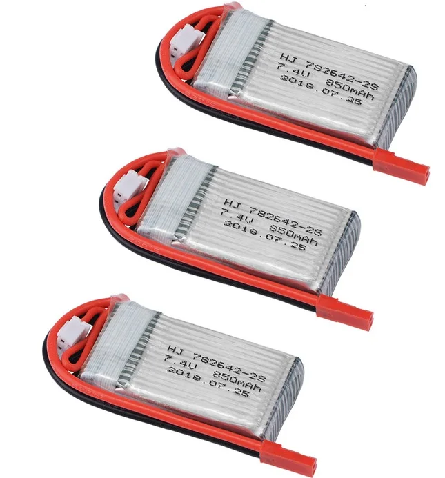 7.4 V 850Mah 20C Batteria Al Litio Max 30C Jst Plug Per Rc Helikopter Ucak Bolum Per Batteria Drone 7.4 V