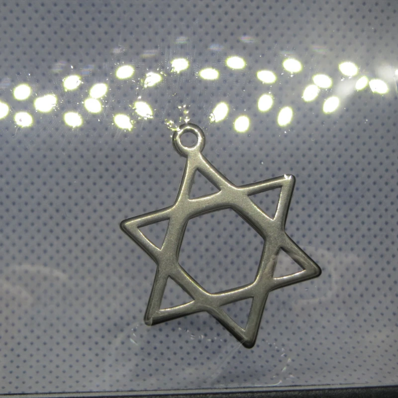 Solid  Pure Titanium Cross Star Chain Necklace Pendant 2