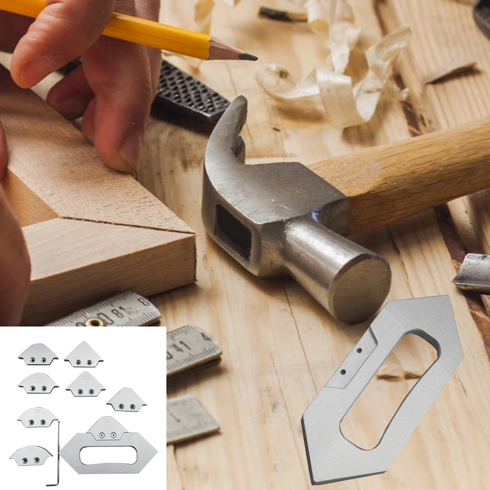 

Router Set Chamfer Profile Anti-rust Grinding Table Bit Aluminium Alloy Quick-Jig Carving Trimming Tool Woodworking Templates