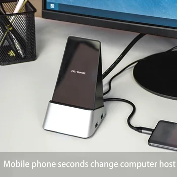 

Multi-function wireless charger type-c to USB millet laptop expansion dock hub bracket wireless charger
