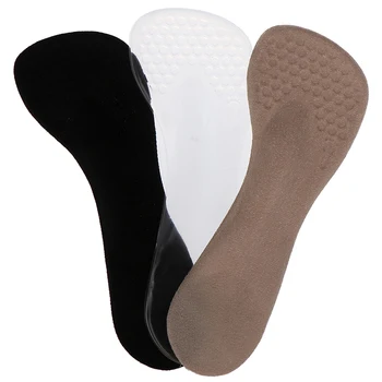 

1pair Women 3/4 Length High Heels Silicone Shoes Pads Gel Orthopedic Insoles Breathable Shock Absorption Arch Support Soles NEW