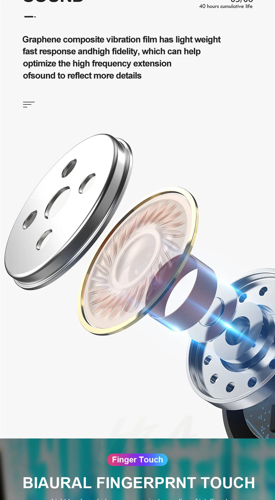 Bluetooth V5.0 Wireless Earphone IPX5 Waterproof Headphones Stereo Sport Earbuds 3500mAh Capacity Headset For iOS Android Phones