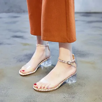 

Sandals Women Transparent Flats Shoes Large Size Female Clear Shoes Ladies Roman Beach Sandalias Mujer 2020 yuj7