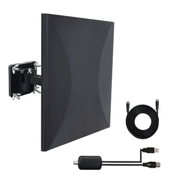 

Attic 150 Miles UHF VHF Multi Directional Outdoor Coax Cable Easy Install With Amplifier Indoor Long Range Digital HDTV Antenna